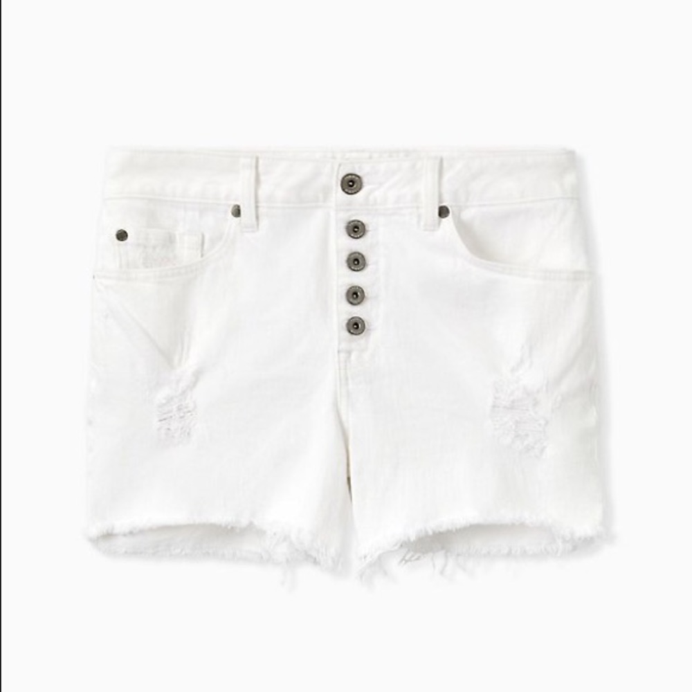 Torrid High Rise Button Fly Shorts